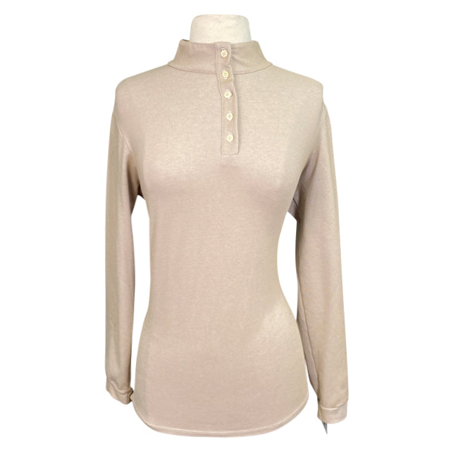 Callidae Long Sleeve Polo in Sand