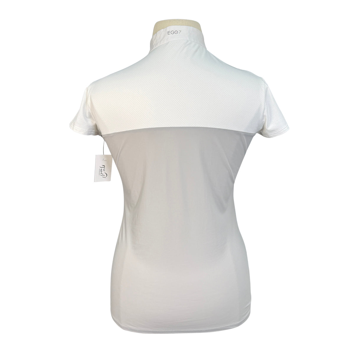 EGO7 'Mesh MC' Short Sleeve Show Shirt in Grey/White
