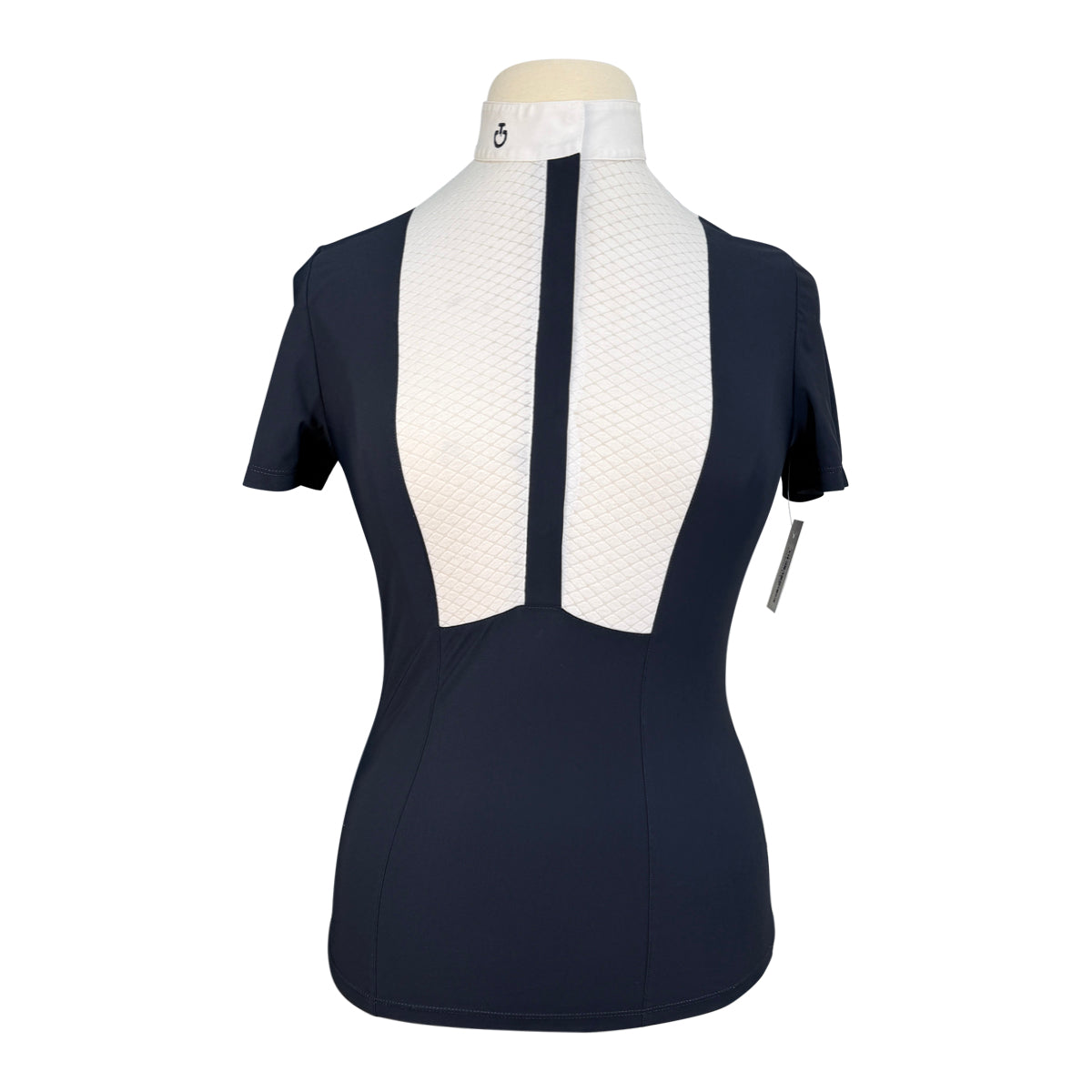 Cavalleria Toscana Jersey Jacquard Competition Shirt in Navy/White