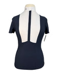 Cavalleria Toscana Jersey Jacquard Competition Shirt in Navy/White
