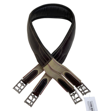 Fancy Stitched Overlay Girth in Havana