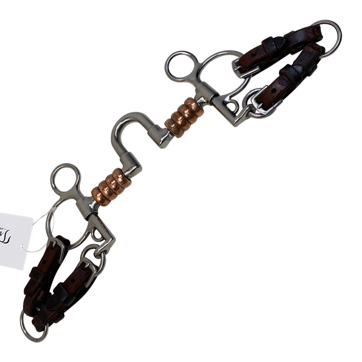 Pessoa Magic Ported Cherry Roller Copper Pelham Bit in Stainless Steel ...