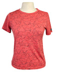 Kerrits 'IceFil Tech' Shirt in Coral Horses - Women's Medium