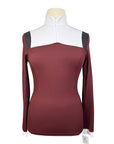 Equisite 'Nadine' Shirt in Burgundy/White