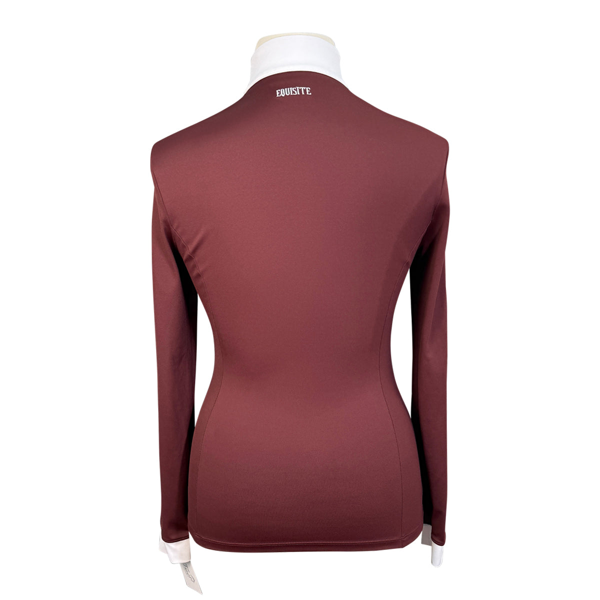 Equisite 'Nadine' Shirt in Burgundy/White