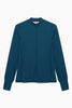 Hannah Child's 'Cameron' Rib Mock Neck Shirt in Deep Sea - Women's XL