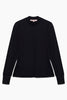 Hannah Child's 'Cameron' Rib Mock Neck Shirt in Pitch Black - Women's XL