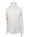 Essex Classics Talent Yarn Kids Long Sleeve Show Shirt in White/Stirrups