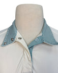 Beacon Hill Talent Yarn Show Shirt in White/Blue Chevron 