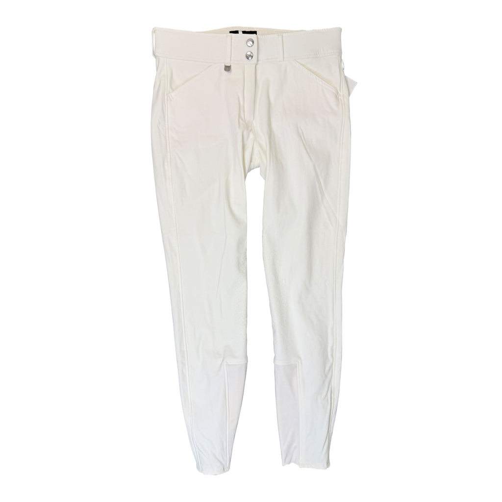 Horze 'Grand Prix' Silicone Knee Patch Breeches in White