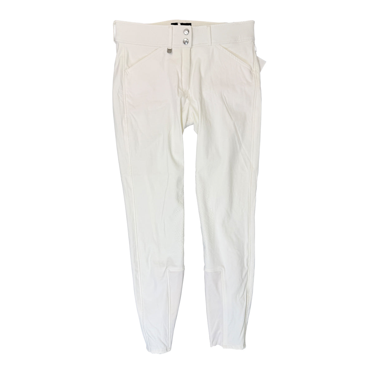 Horze 'Grand Prix' Silicone Knee Patch Breeches in White