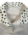 RJ Classics 'Maddie Jr' Long Sleeve Show Shirt in White w/Paw Prints 