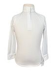 RJ Classics 'Maddie Jr' Long Sleeve Show Shirt in White/Flip Flops