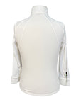 RJ Classics 'Maddie Jr' Long Sleeve Show Shirt in White/Flip Flops