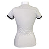 EGO7 Short Sleeve Polo Top in Grey/Navy