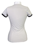 EGO7 Short Sleeve Polo Top in Grey/Navy