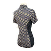Kerrits Ice Fil Long Sleeve Shirt in Black Horses Jumping