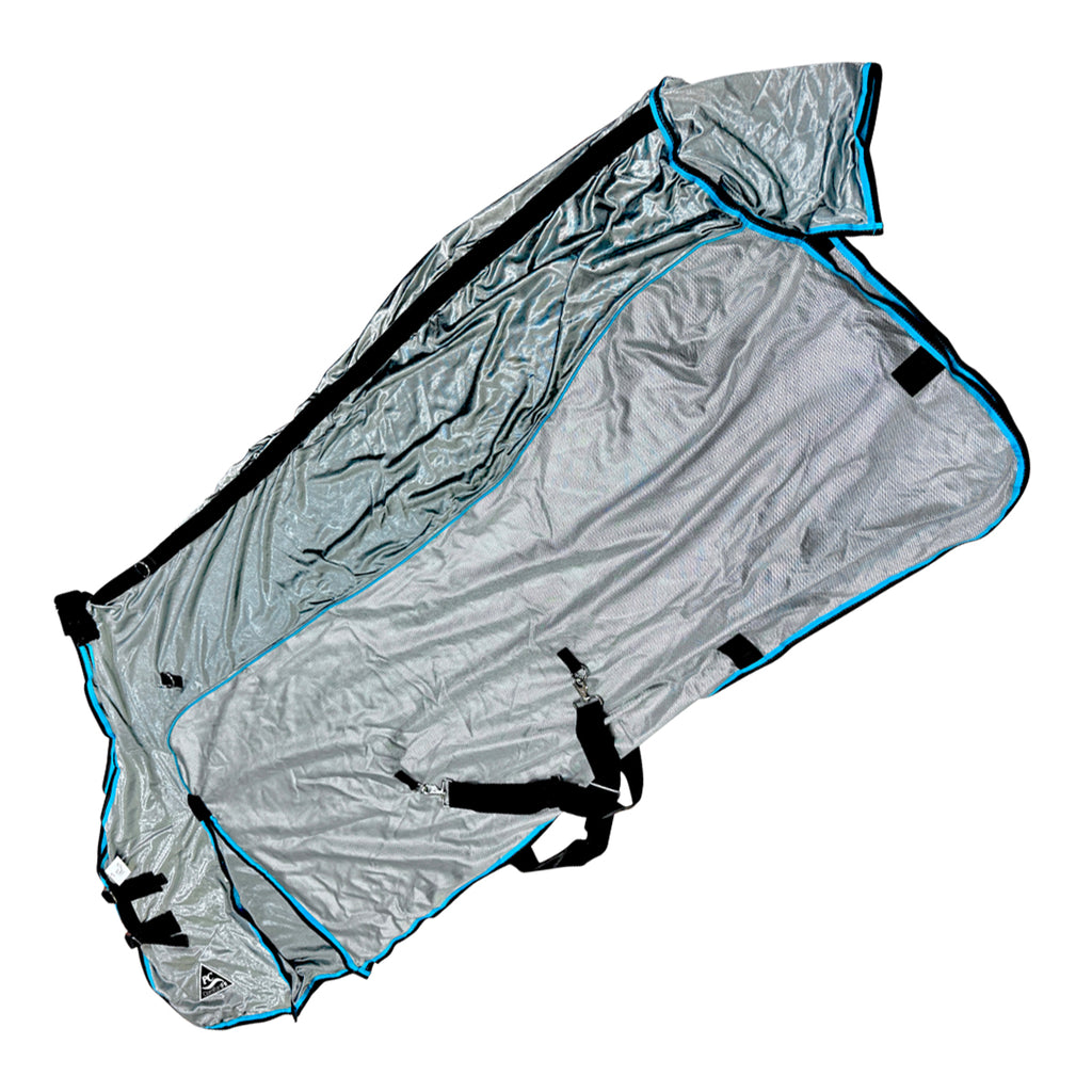 Professional's Choice 'Comfort Fit' Fly Sheet in Charcoal/Pacific