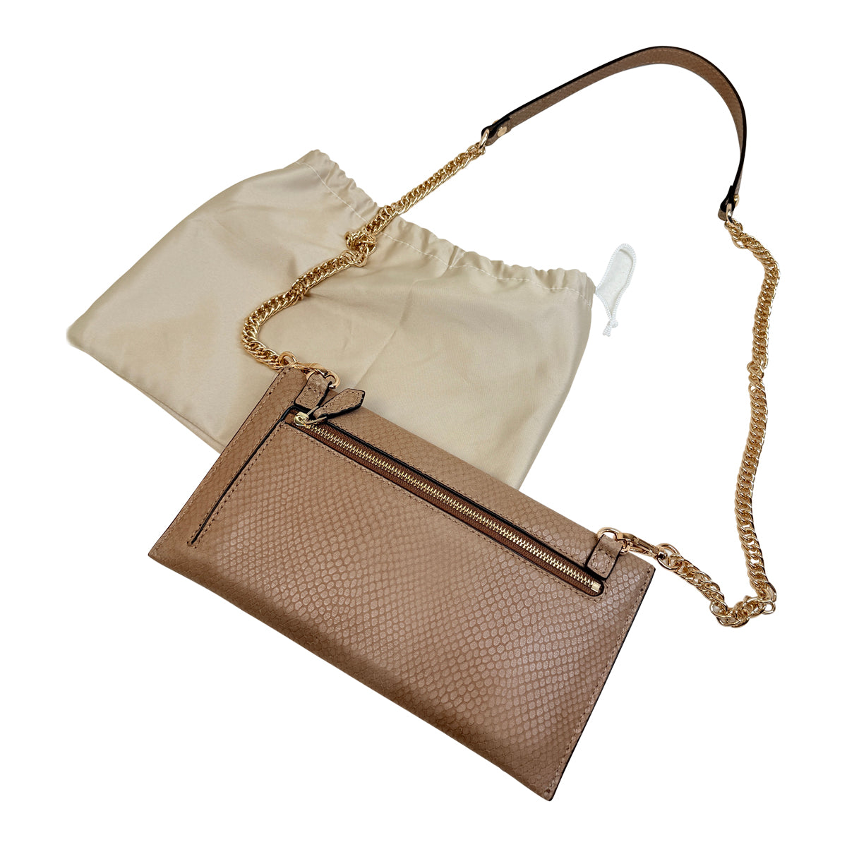 Tucker Tweed Equestrian 'Cor De Star' Clutch in Tan Snakeskin