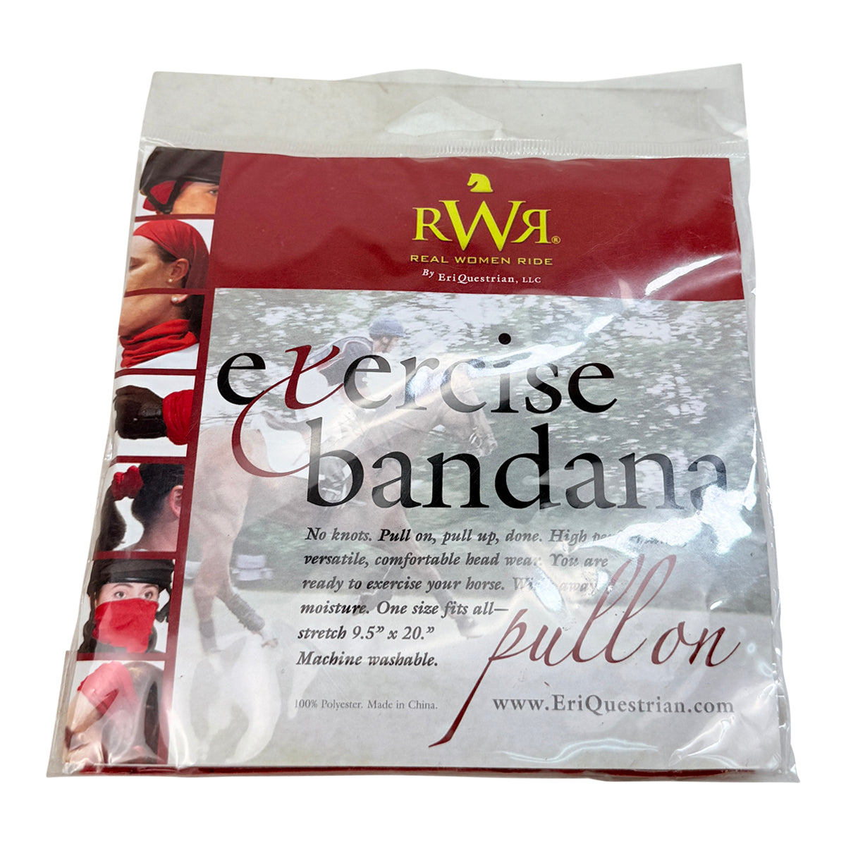 Real Women Ride No Knoe Exercise Bandana in Red
