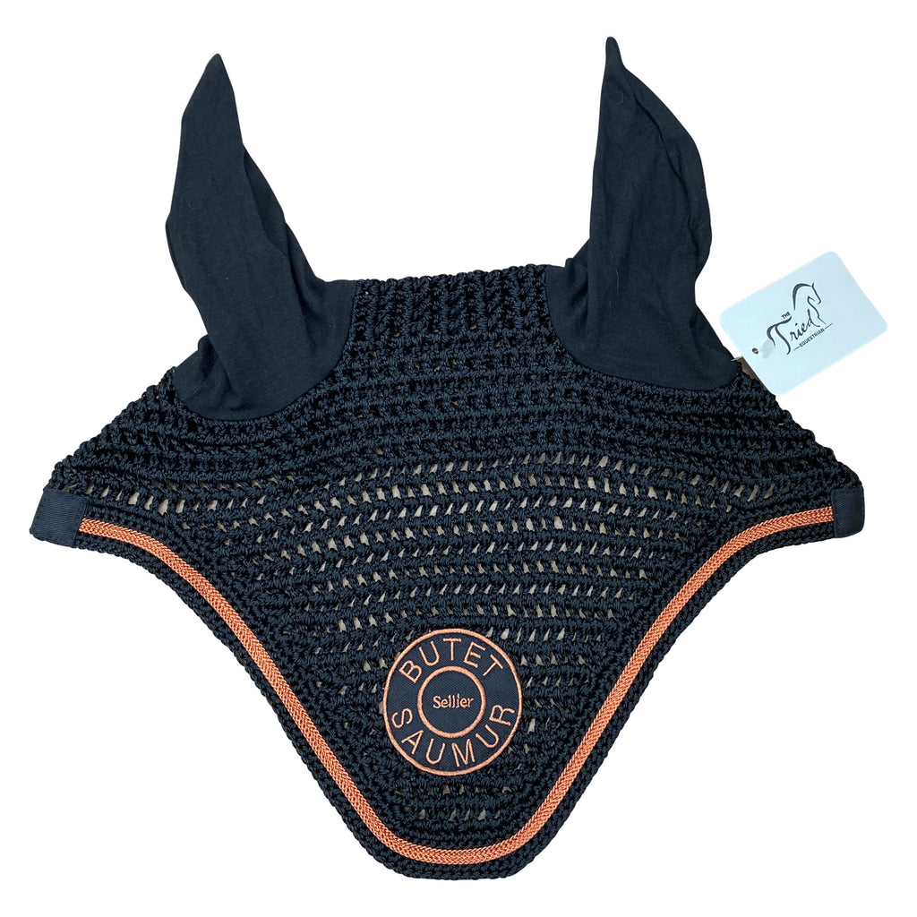 Butet Ear Fly Bonnet in Black/Rose Gold