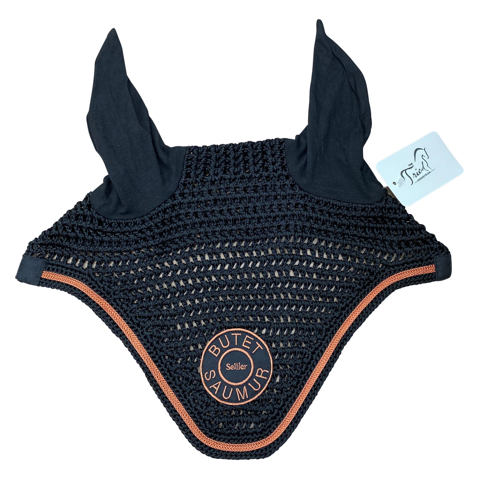 Butet Ear Fly Bonnet in Black/Rose Gold
