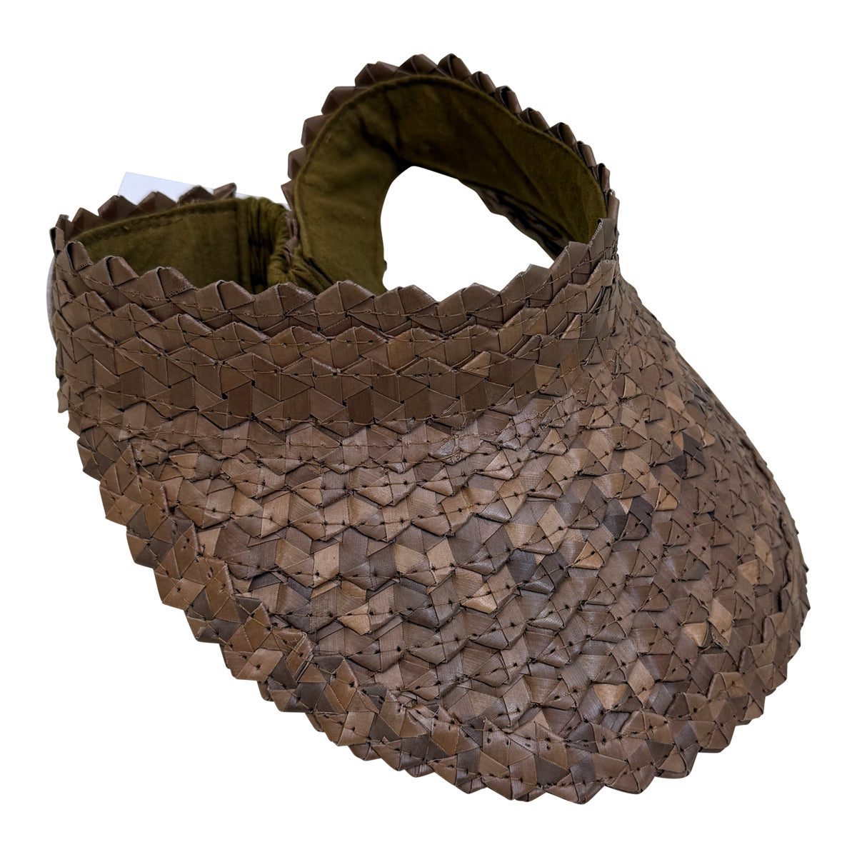 Kids Woven Straw Sun Visor w/Patch in Y'all