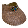 Adult Woven Straw Sun Visor w/Patch in Third Eye