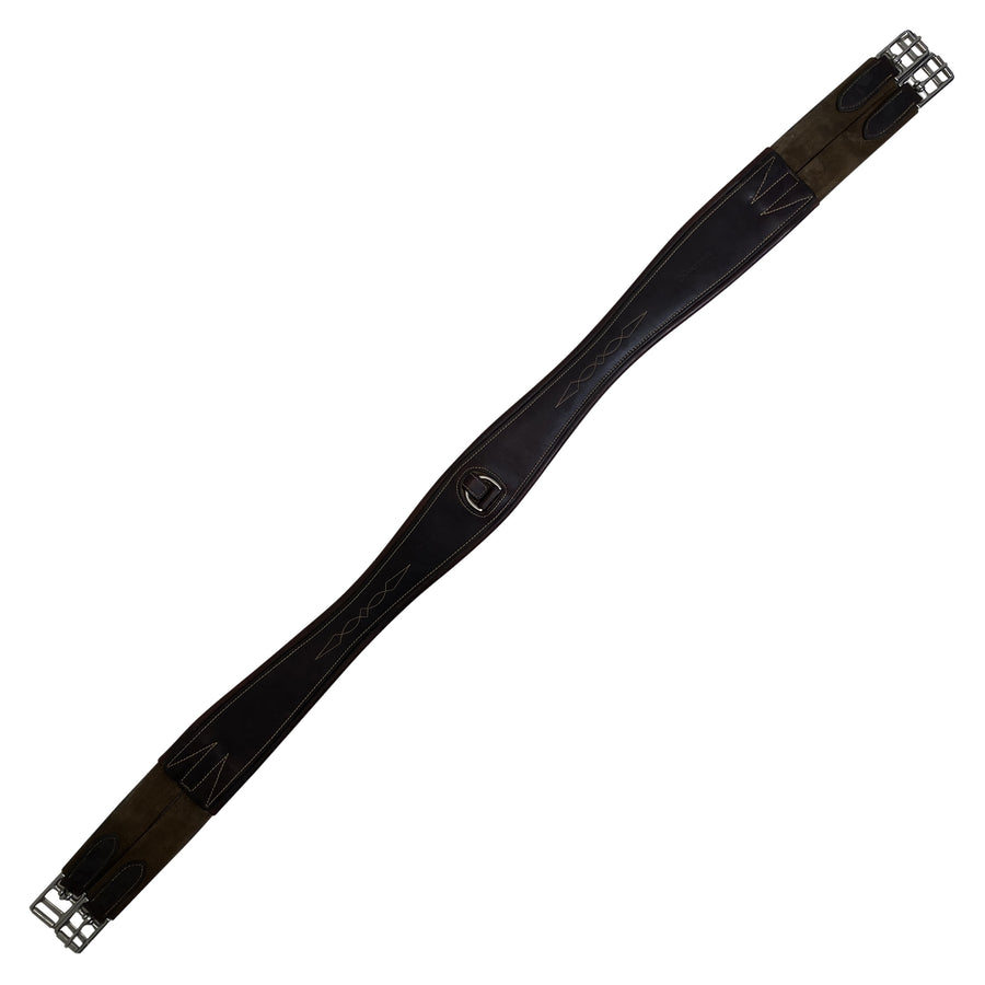 Aramas Fancy Stitched Overlay Girth in Brown