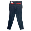 Back of Sarm Hippique 'Loto' Schooling Breeches in Navy/Red