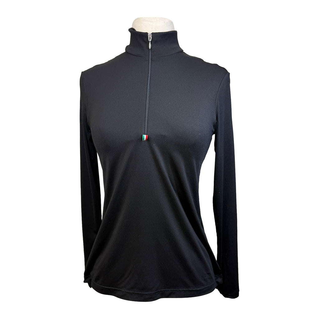 For Horses 'Gioconda' Long Sleeve Schooling Shirt in Black