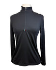 For Horses 'Gioconda' Long Sleeve Schooling Shirt in Black