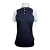 Cavalleria Toscana Mesh Stripe Show Shirt in Navy/White