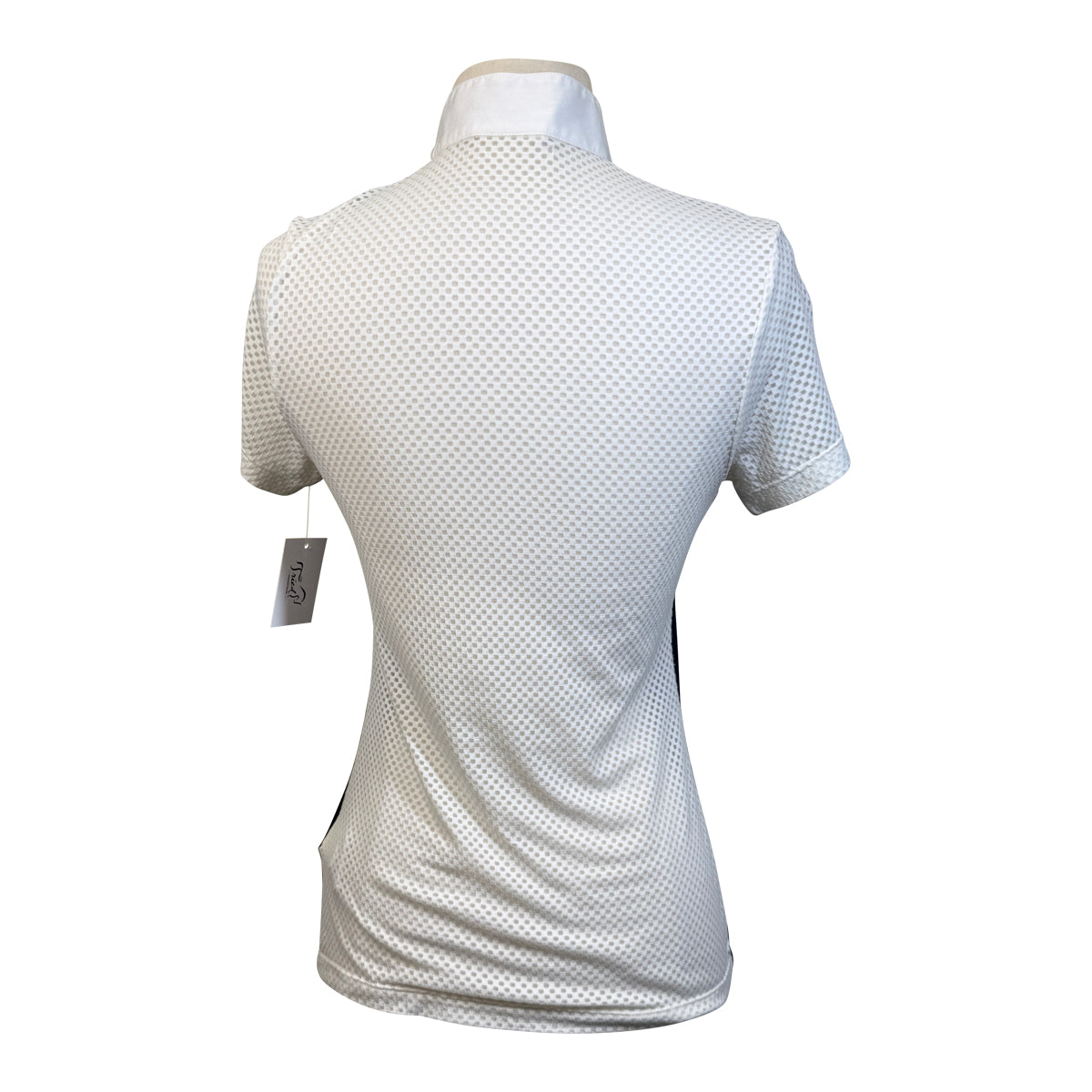 Cavalleria Toscana Mesh Stripe Show Shirt in Navy/White
