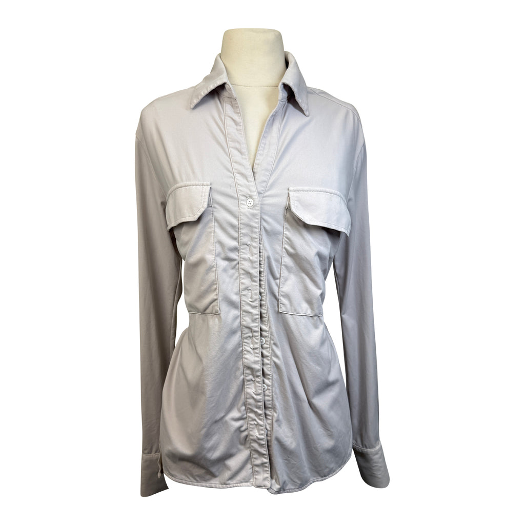 Solid Citizen 'Jessica' Button Down Long Sleeve Shirt in Porcelain - Women's XS