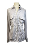 Solid Citizen 'Jessica' Button Down Long Sleeve Shirt in Porcelain - Women's XS