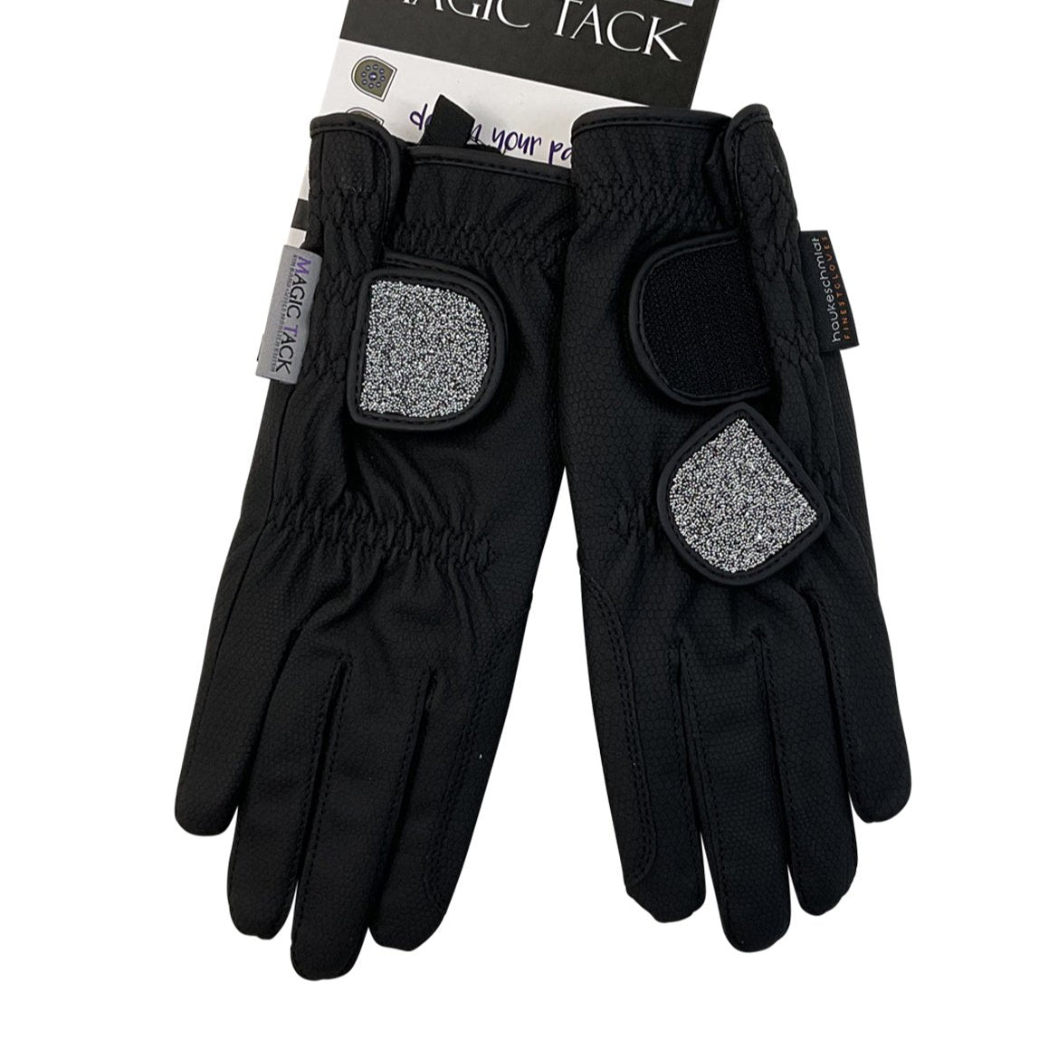 Haukeschmidt Touch of Magic Gloves in Black/Silver Shimmer