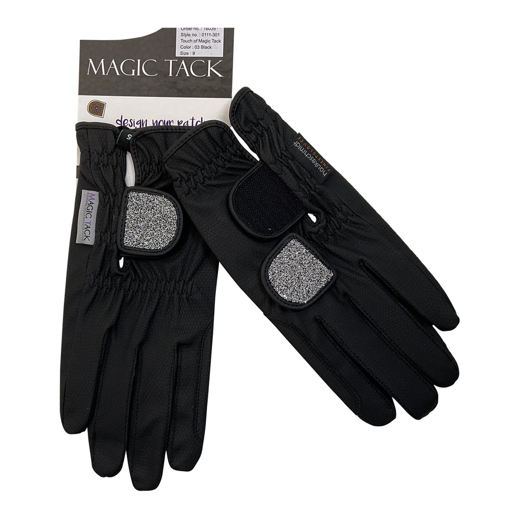 Haukeschmidt Touch of Magic Fleece Lined Gloves in Black/Silver Shimmer