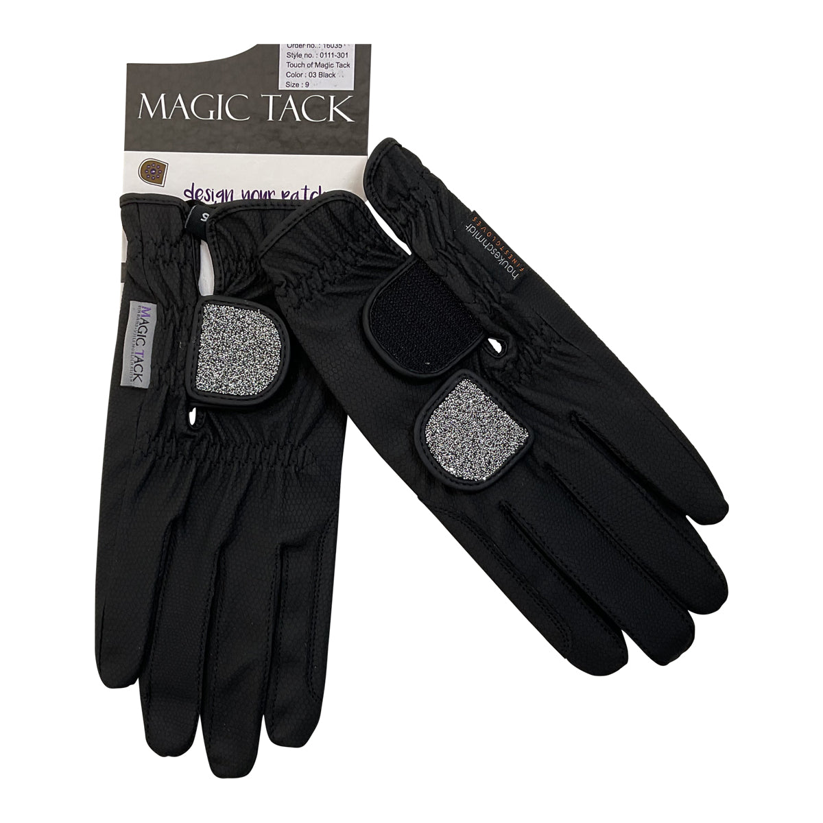 Haukeschmidt Touch of Magic Fleece Lined Gloves in Black/Silver Shimmer