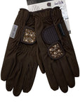 Haukeschmidt Touch of Magic Gloves in Brown/Tan Studs - Women's 6.5
