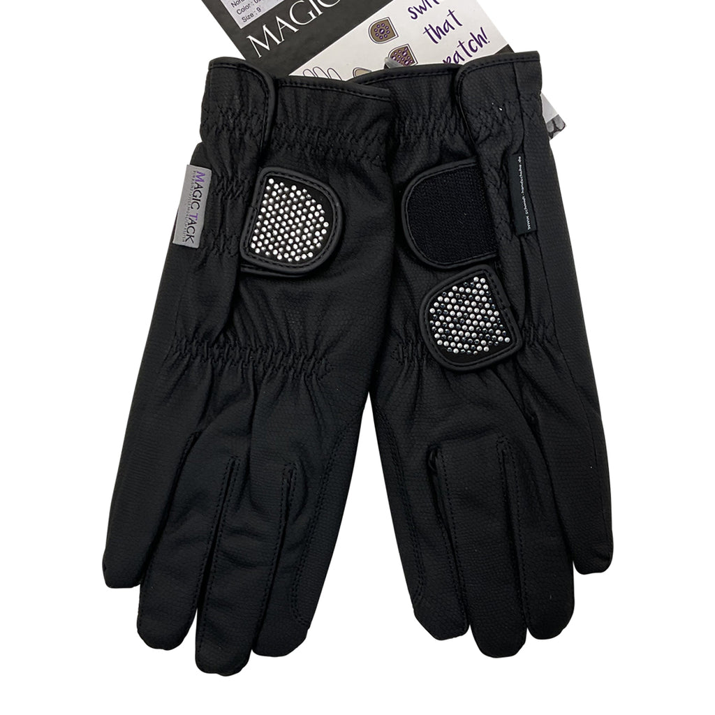 Haukeschmidt Touch of Magic Fleece Lined Gloves in Black/Silver Studs