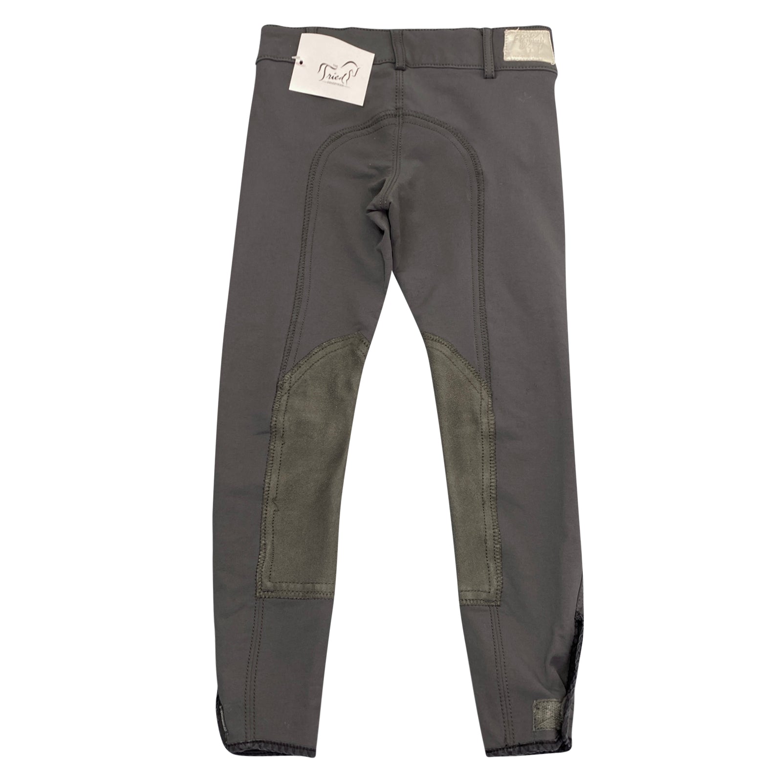 Back of Goode Rider Pro Breeches in Grey