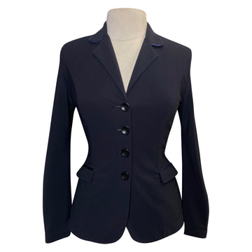 Grand Prix 'Saltare Premio' Show Coat in Navy/Royal Blue Piping