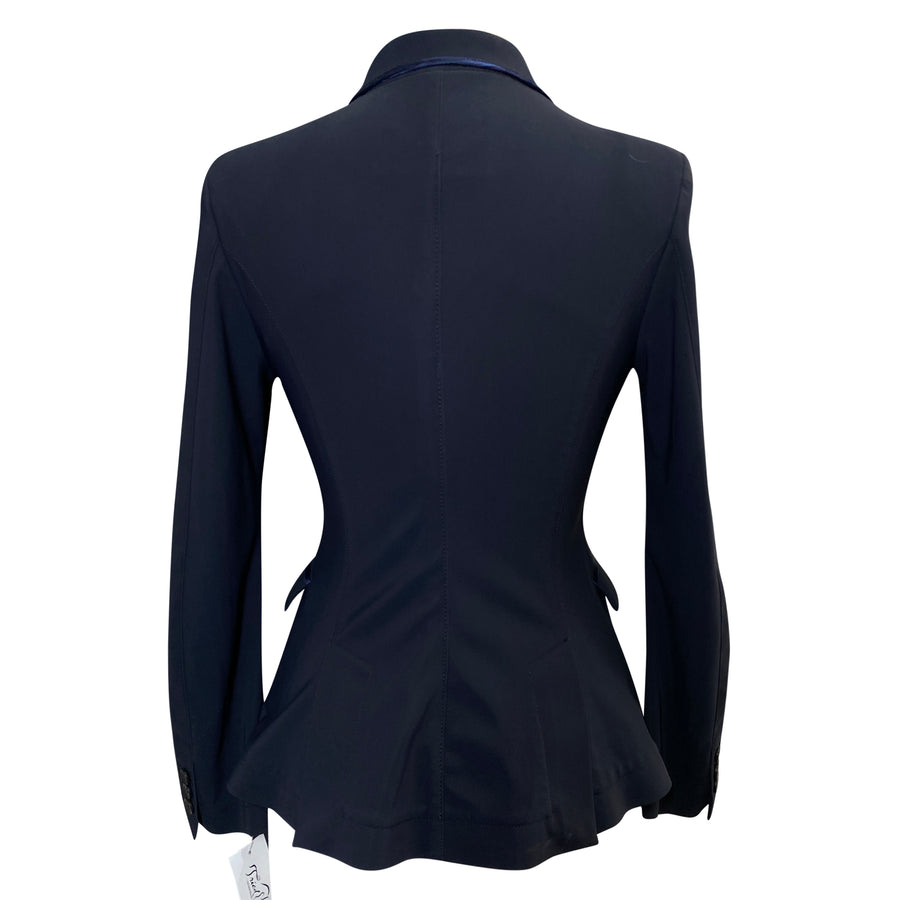 Grand Prix 'Saltare Premio' Show Coat in Navy/Royal Blue Piping