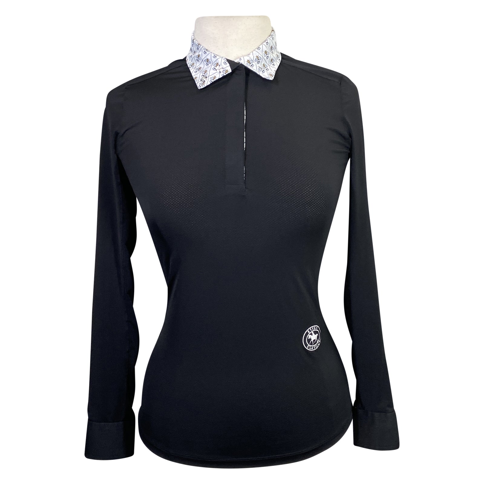 Essex Classics Jumper Long Sleeve Show Shirt in Black