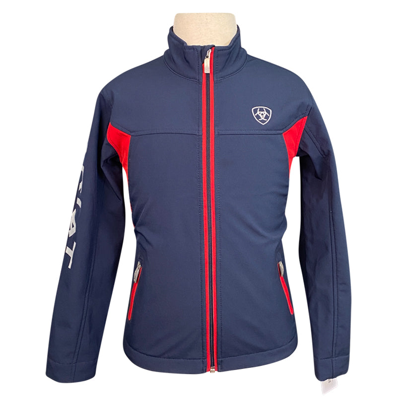 Ariat Team Softshell Jacket in Navy/Red - Children&#39;s Small