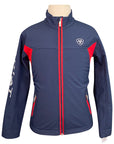 Ariat Team Softshell Jacket in Navy/Red - Children's Small