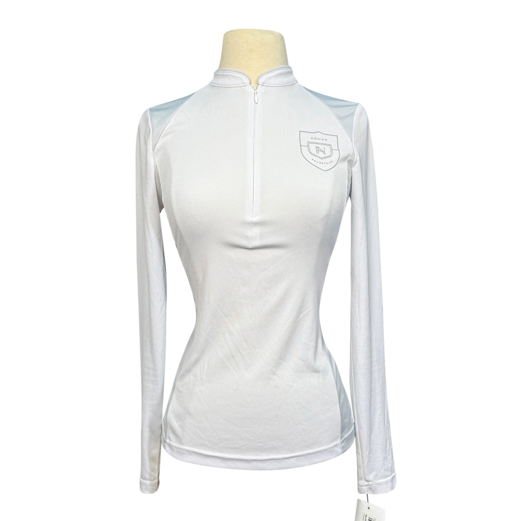 Asmar Equestrian 1/4 Zip Training Shirt in White