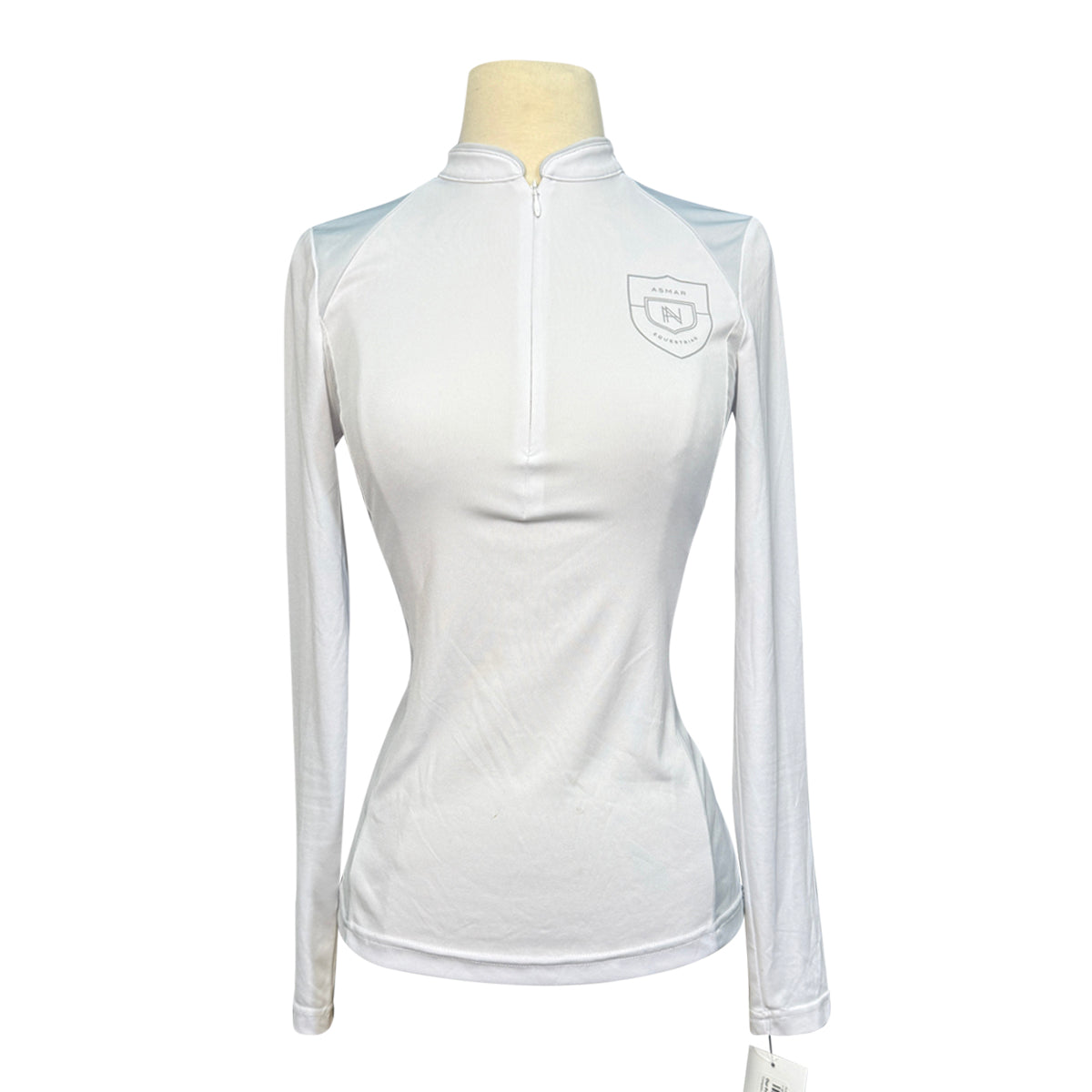 Asmar Equestrian 1/4 Zip Training Shirt in White