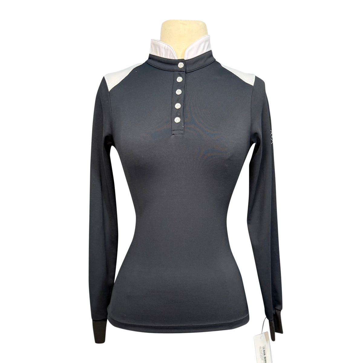 Free Ride Equestrian 'Devon' Long Sleeve Competition Top in Black